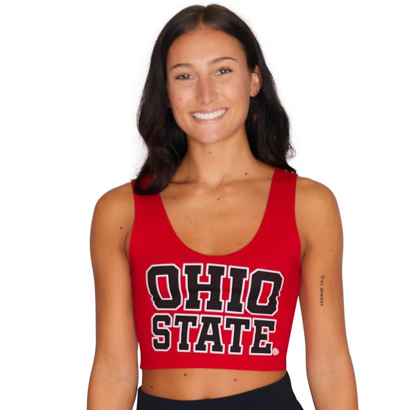 Lojobands Women's College Gameday Outfit Tank Top Tailgate Crop Top One Size Fits Most