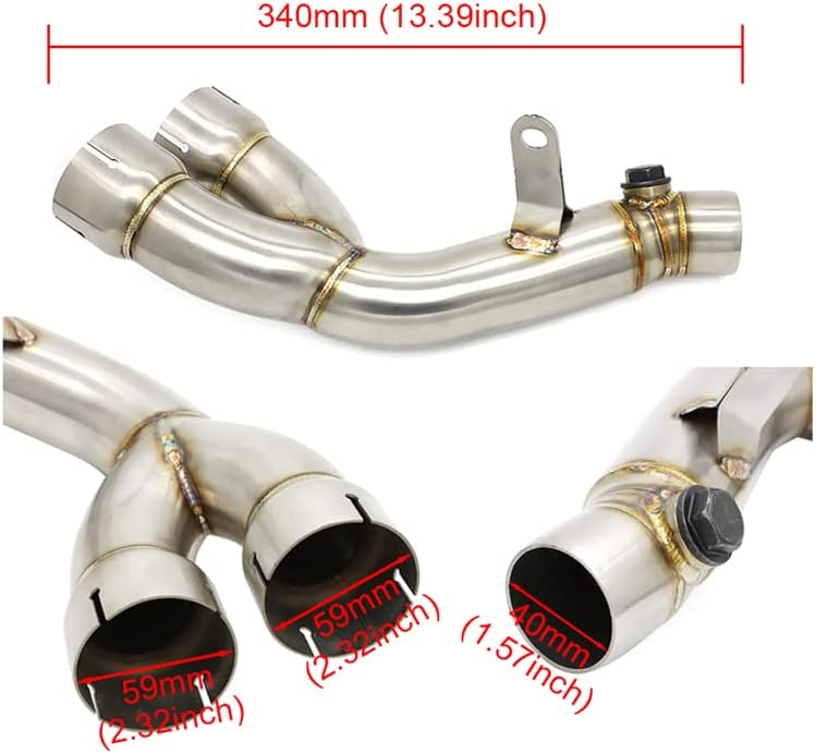 ー エキゾーストパイプ R6用 YZF R6 2006-2019 排気マフラー Yミッド