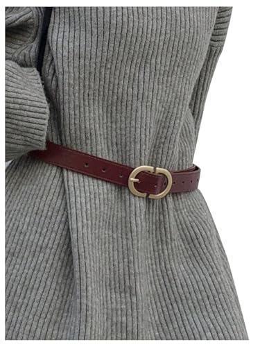 Women's PU Leather Metal Buckle Belt Casual Trendy Waist Belt Fashion Accessories