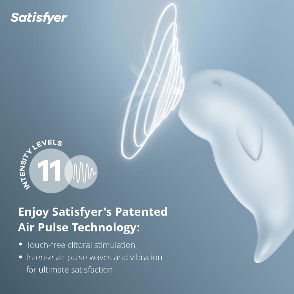 Satisfyer Seal You Soon | Vibratori Air Pulse | Doppia Stimolazione | Sex Toys Femme étanche (IPX7) | Silicone Medico e ricaricabile | 11 cm Voyage Clitoridienne Sex Toy