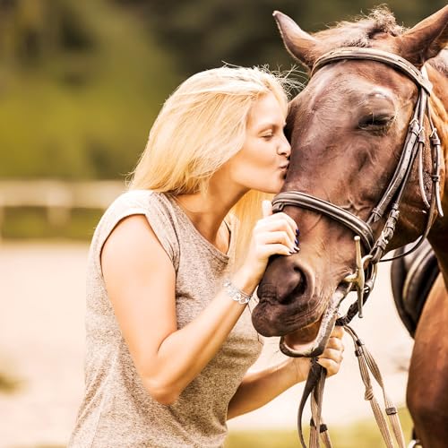 Image of C-leen Horse Gifts for Women Girls Kids, 14K White Gold Plated Horse Charm Bracelet Dainty Expandable Heart Initial Bangle Bracelets Birthday Gifts for Women Girls Jewelry