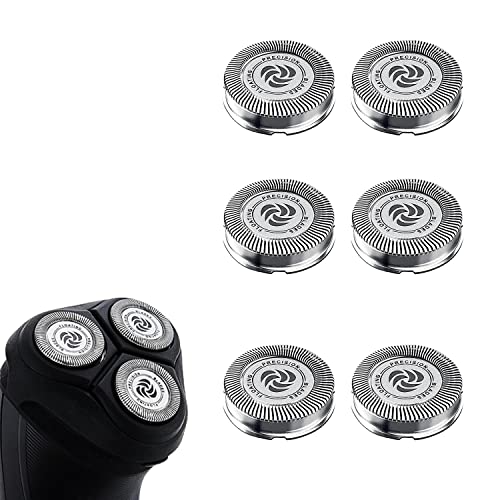 SH30 Replacement Heads Compatible with Philips Norelco Series ，1000/2000/3000 Shavers and S738/S1560 ComfortCut Shaving Heads ，With durable razor blades (Silver 6 Pack)