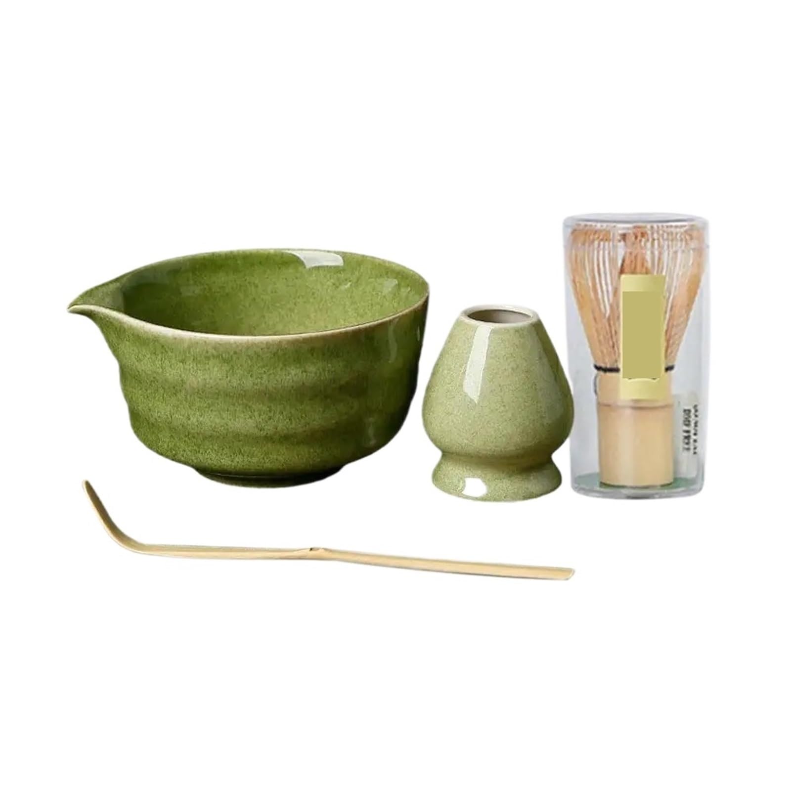 Matcha-Tee-Set 4 Teile/Satz Keramik Matcha Box Matcha Tee-Set Mit Schneebesen Und Schüssel Prächtige Grinder Pinsel für Matcha-Liebhaber(D)