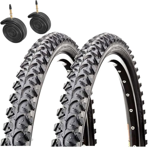 Meridiana® Coppia di Copertoni Bici Mountain Bike 26 x 1,95 (50-559)- 2 Pneumatici per Bicicletta e 2 Camere d'Aria copertoni mtb 26 copertone mtb 26 copertone bici 26 copertoni 26x2 Colore: Nero