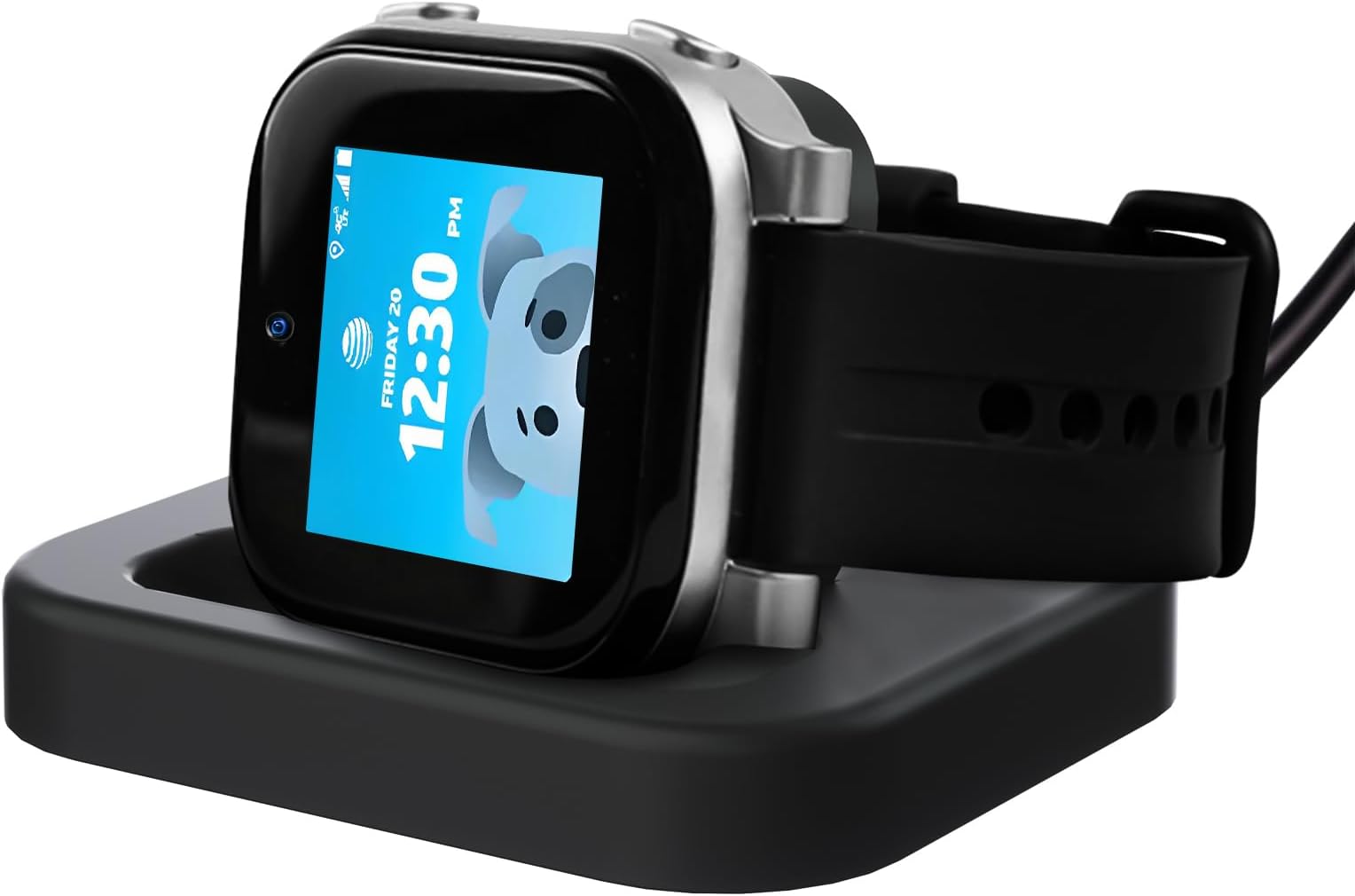 AT&T Amigo Jr Watch対応 チャージャードック 充電ケーブル付きマグネットウォッチ充電器スタンド Amigo Jr充電器用アクセサリー (ブラック)
