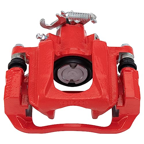 Image of TRQ Performance Rear Brake Pad and Rotor Set Ceramic Coated Drilled Slotted Calipers Compatible with 2011-2012 Chrysler Town and Country Grand Caravan Volkswagen Routan 2012 Ram Cargo Van