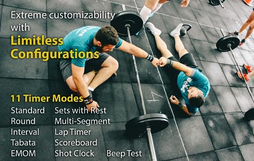 Gymnext Flex Timer - Home Edition - Bluetooth App-Controlled Wall Mounted 13 Inch Led Gym Clock With Medium 2.3 Inch Digits For Crossfit thumb #4