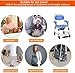 ZAIED Bedside Commode 3 in 1 Shower Chair with Rolling Wheels, Commode Chair for Toilet with Arms AdjustableToilet Seat Riser for Seniors, Disabled and Injured, Weight Capacity 330lbs