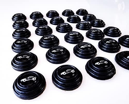 Masmoc 30 PCS Car Door Shock Absorber, Universal Car Door Protection Sticker, PVC Car Door Side Shock Absorbing Protection Stickers
