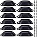 Tiradores para Puertas de Armario, NALCY Tiradores de Metal Vintage Manillas Manijas, Iradores de Metal Vintage Manillas Tirador Concha para Puertas de Cajones Armario de Habitación -12PCS-BLACK