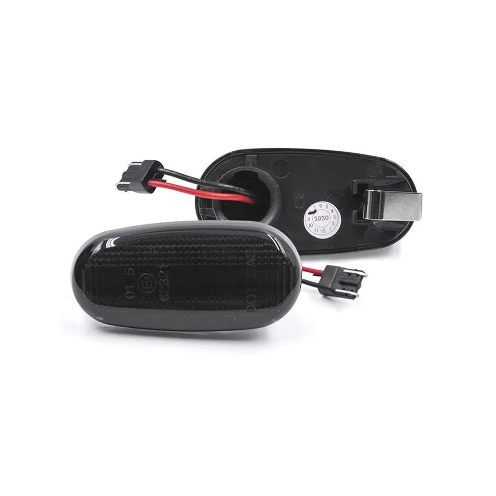 THRU Compatibile con Fiat per Bravo 198 2007-2014 Lente Affumicata Auto Indicatore Laterale Anteriore Luce Dinamica Ambra Indicatore di Direzione Lampada Indicatori Direzione luci