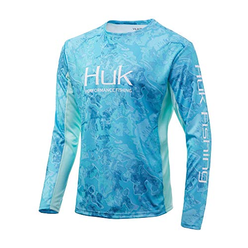 Huk Men's Standard Icon X Camo Long Sleeve Performance Fishing Shirt, Boca Grande, XX-Large