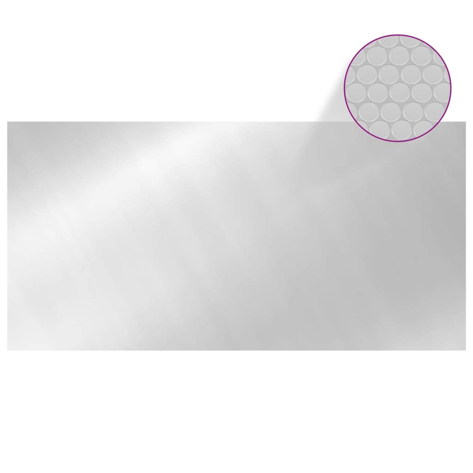 Pokrowiec na basen, srebrny, 549 x 274 cm, PE, pokrowiec na basen, okrągły pokrowiec na basen, łatwy w montażu, odporny na kurz, deszcz, osłona basenu, rama do ogrodu
