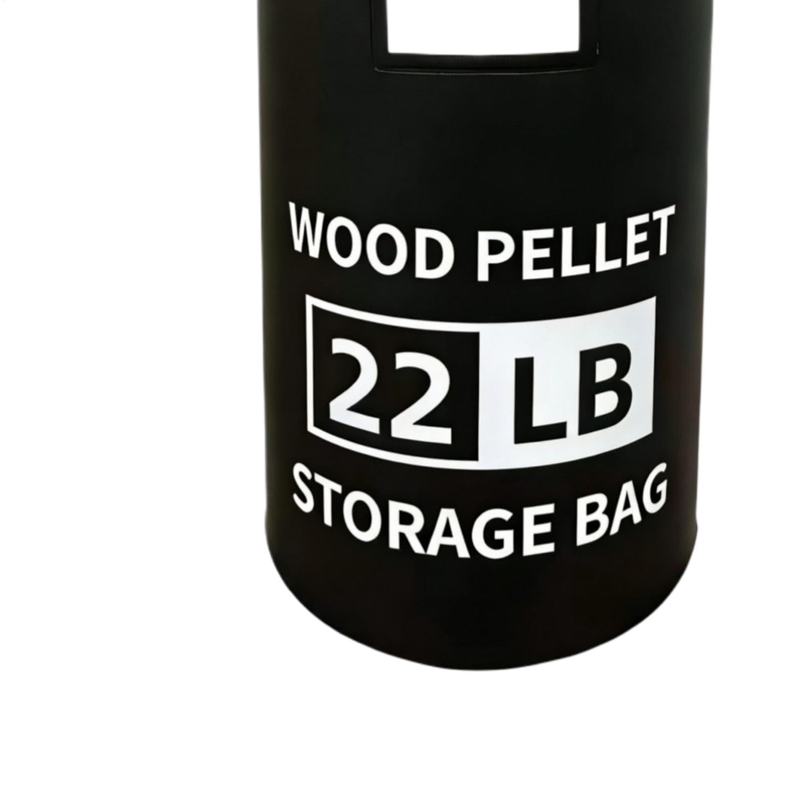 Holzpellet Lagerbehälter 10kg Wasserdicht: Tasche für Smoker-Pellets – Trockene Aufbewahrung mit Tragegriff & Etikettenfach, robuste Pelletbox für Grill, Holzkohle & Holzchips, Schwarz