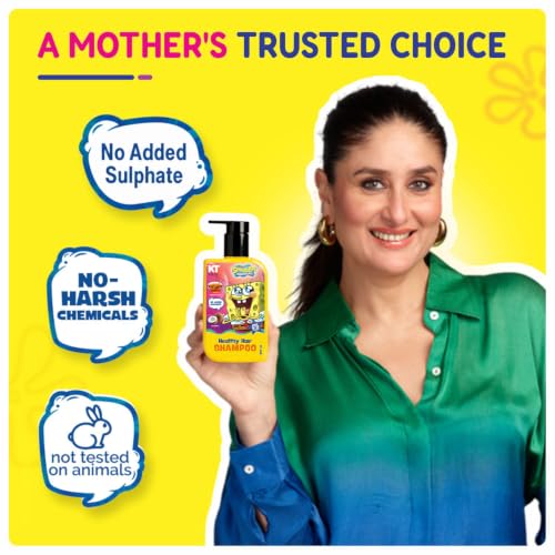 Image of SpongeBob Shampoo for Girls (8-12 Years) | Gentle Daily Scalp Cleanse | Honey & Coconut Formula | 200ml