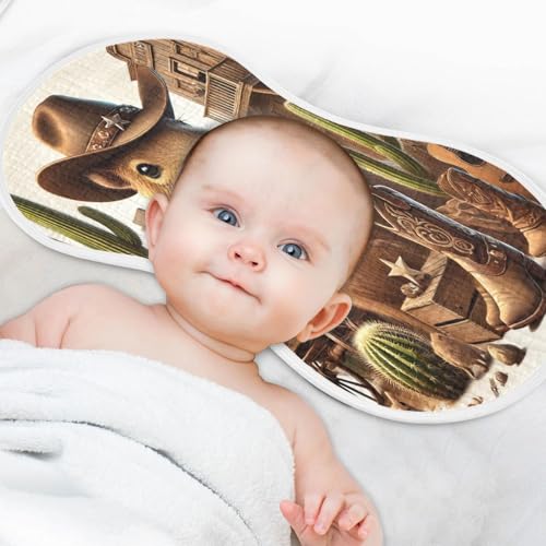 Capybara Cowboy Hat Baby Burp Cloths Muslin Soft Burp Cloth Rags Cotton Burp Clothes Absorbent for Boy Newborn Girl Unisex 1 Pack 22x11 Inches4