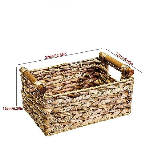 Panier en osier rectangulaire lot de 2 rangement jacinthe d'eau - 7
