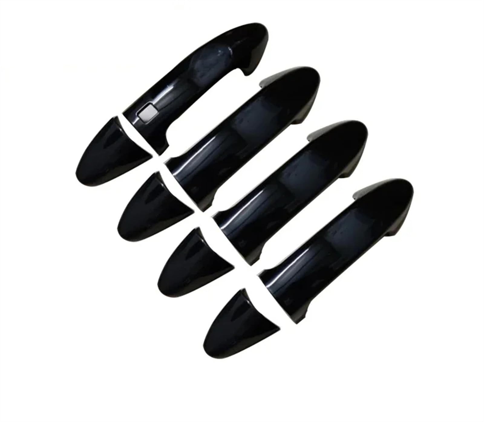 Lzbzhb Metallic Blcak 4Pcs Car Exterior Outsidedoor Handle Car Exterior Door Handle Accessories For Ecosport For Bk For Mk2 2014 2015 2016 2017 2018 2019 2020 2021 2022 2023(Metallic Blcak 4Pcs)