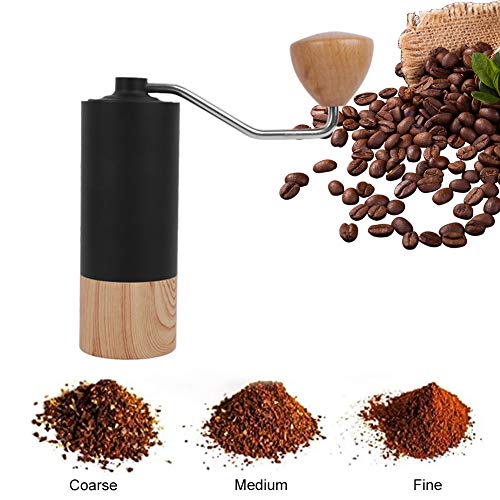 FECAMOS Kaffeemühle, Edelstahl, Glatte Rotation, dreht Sich reibungslos, Handmahlmaschine, Café für Zuhause für die… – Bild 5