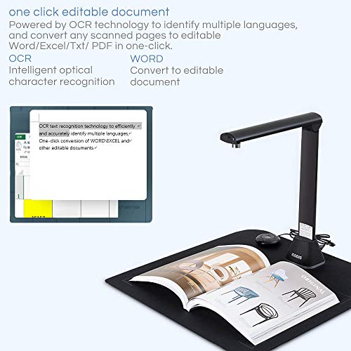 iCODIS X9 Book Scanner & Document Camera: 21MP High Definition Portable Capture Size A3 Compact USB Doc Cam with Curve… - Image 5