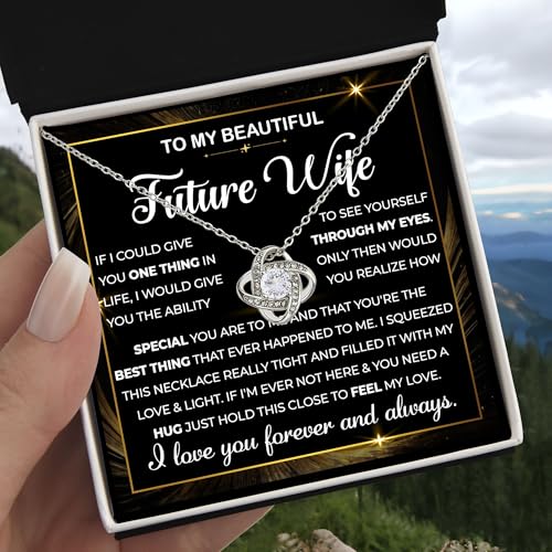 To My Future Wife Necklace Sterling Silver, To My Future Wife Necklace For Christmas, Birthday Gifts For Future Wife, Valentine's Necklace Gifts For Future Wife From Future Husband4