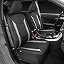 Motor Trend SpillGuard Waterproof Car Seat Covers for Front Seats, Gray Stripes – Durable Neoprene Car Seat Protectors, Easy to Install, Interior Covers for Auto Truck Van SUV,4 pc