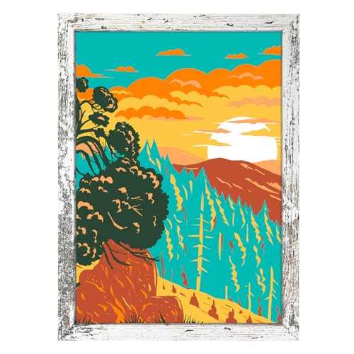 Gentpovth Retro-Stil DIN A4 Holz Bilderrahmen, zum Aufhängen und...