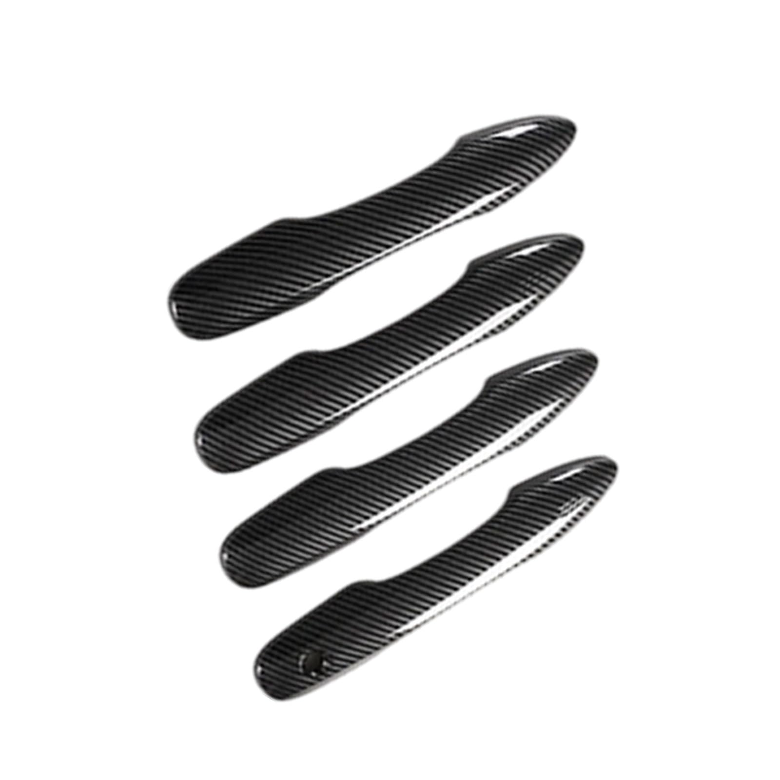 Woedpez Carbon Fiber Ergonomic Exterior Car Door Handle Case Abs Construction Ergonomic Exterior Suitable For Vehicle Modification Vehicles Car Door Replacement