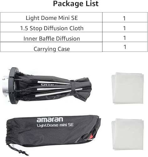 Miniatura 6 de Aputure amaran Light Dome Mini SE Softbox de ajuste rápido compacto Bowens Mount Octogonal Softbox modificador de luz suave para luz de video amaran
