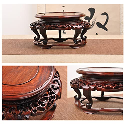 Socle pour bonsaï et vase en bois taille L support d'exposition stable