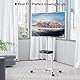 BONTEC TV Ständer mit Rollen für 32-85 Zoll LCD, LED, OLED Fernseher, Höhenverstellbar, Max VESA 600x400 mm, Bis 60kg, Weiß, TV Wagen mit Ablage, Kabelmanagement, Rollbar für Büro und Zuhause