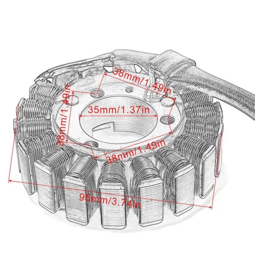 Rectificador regulador de voltaje para estator de moto Honda SH125 y PS150 4