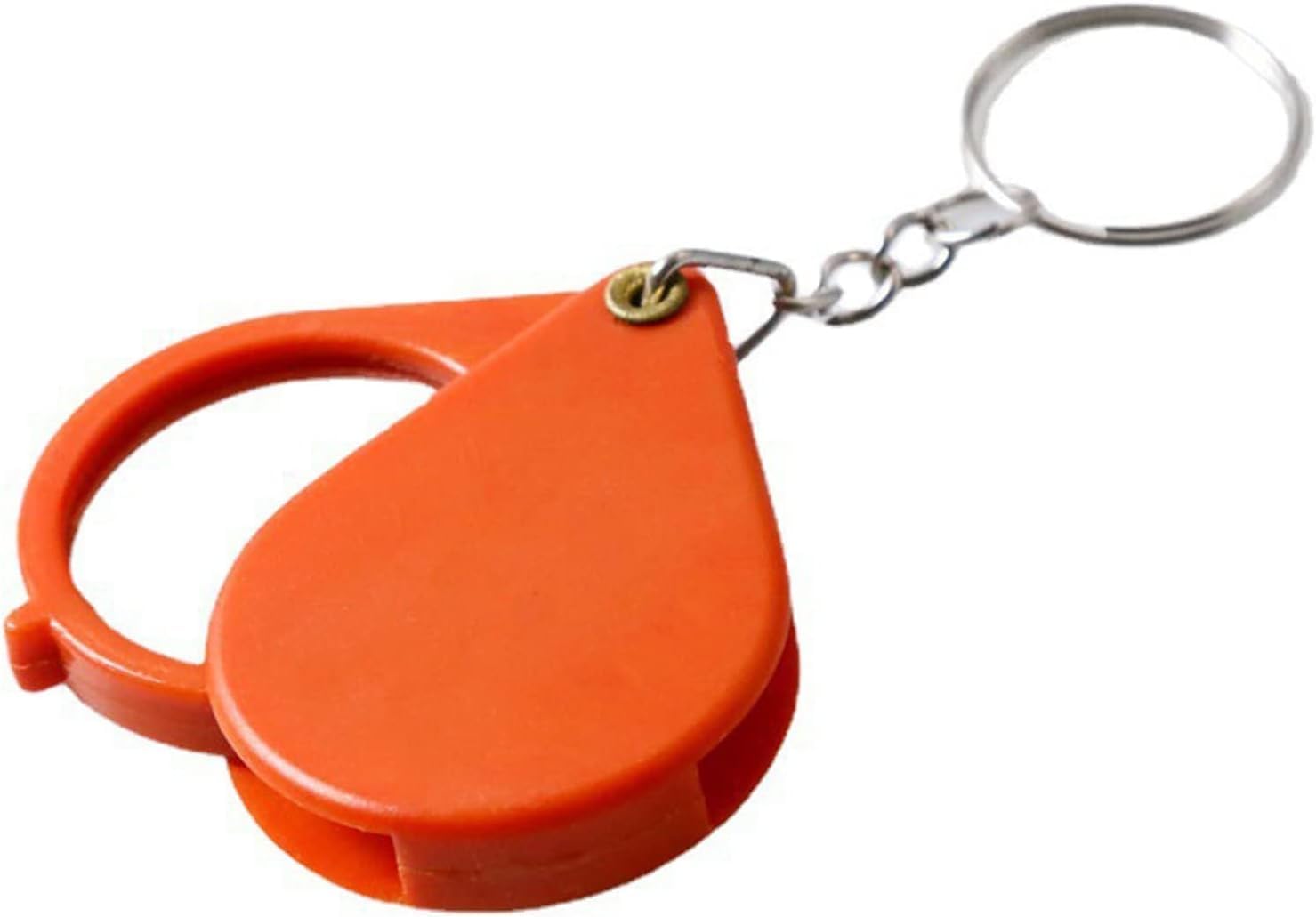Orange Magnifying Glass Mini Keychain Pocket Magnifier