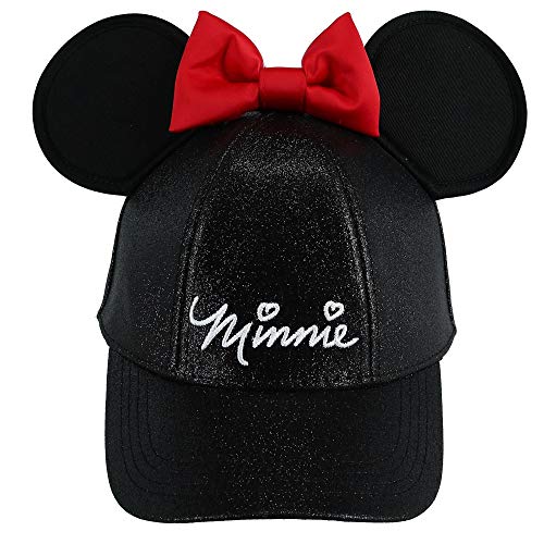 Minnie Youth Minnie Glitter Ear Hat, Black Red
