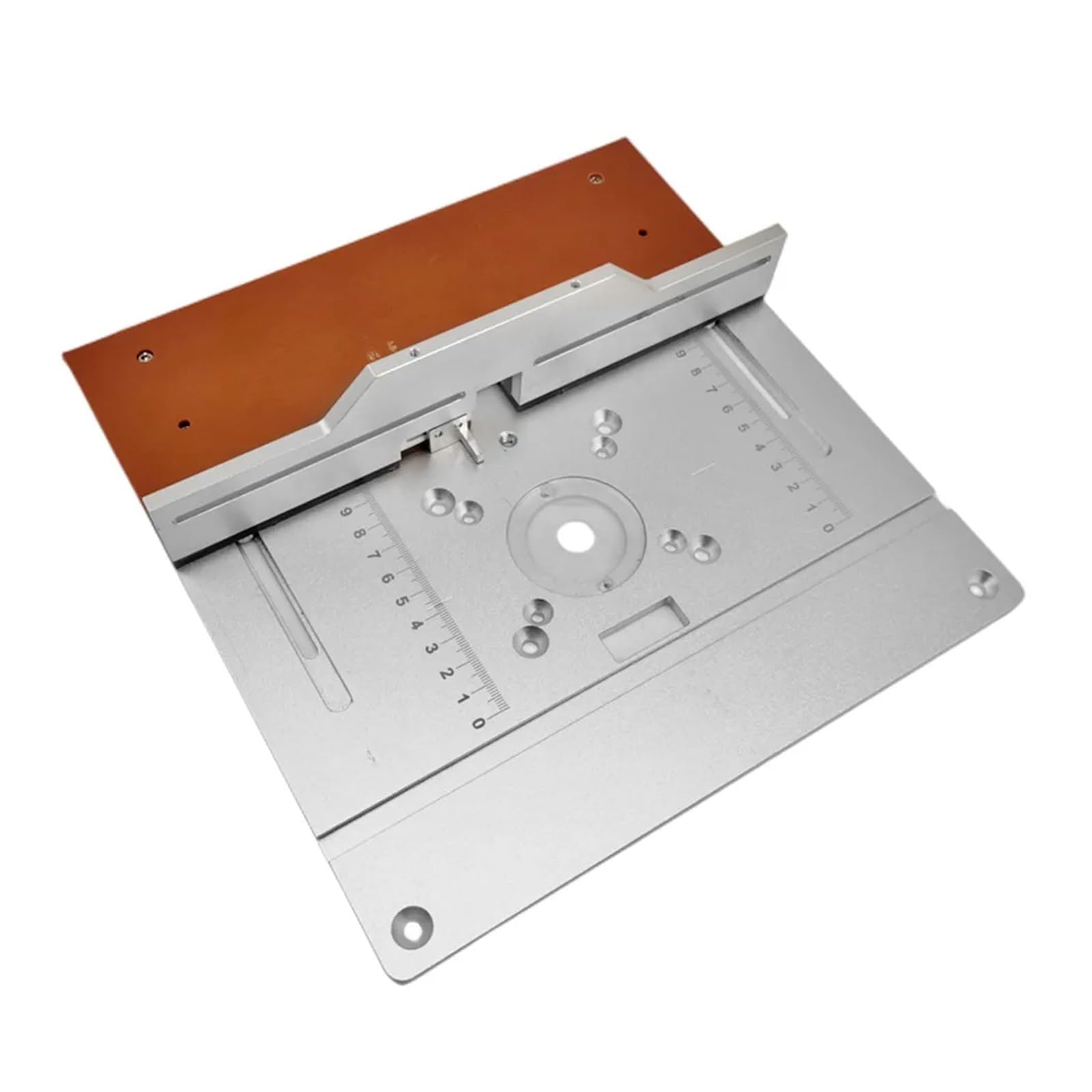 Placa de inserción de Mesa de enrutador para Mesa de carpintería, Sierra con guía de Calibre de inglete, Soportes deslizantes para Valla de Perfil de Aluminio (medidor de inglete)