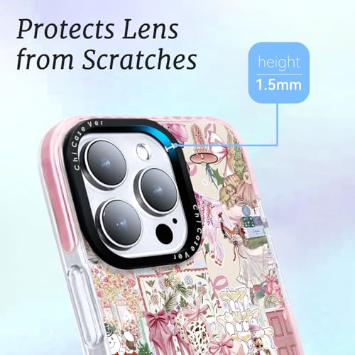 Coque iPhone 14 antichoc militaire avec motif coquette rose souple et fine