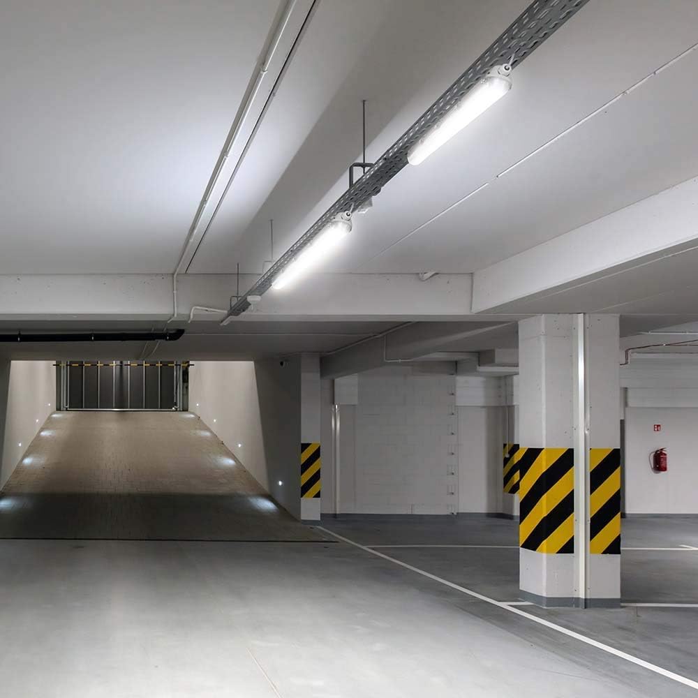 NCC-Licht 6 x LED Feuchtraumleuchte Eco Wannenleuchte 120cm 2 x 18W T8 Röhre 3600lm Neutralweiß 4000K IP65