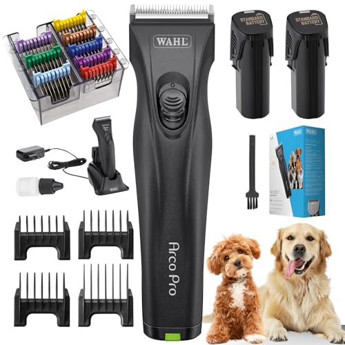 Agrarzone Edition Wahl Moser Arco Pro tosatrice cani e gatti - 2 batterie, Set rialzi, Leggera, Silenziosa, Potente - Made in Germany
