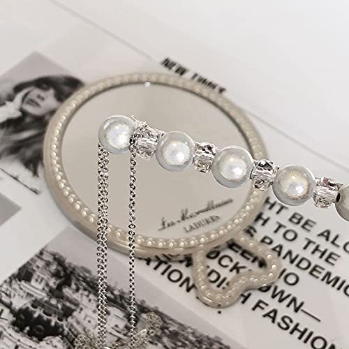 Miniatura 3 de Pinzas para el cabello con perlas de cristal para mujer, clip de borla larga, clip de pico de pato, pasador de pelo, pinzas antideslizantes para el