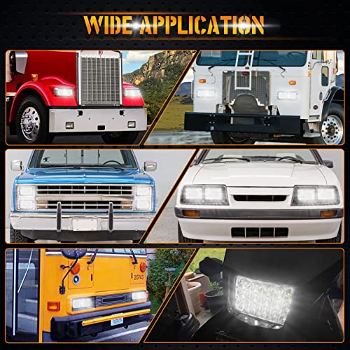 Kit de 4 luces LED rectangulares 4x6 para Kenworth y Peterbilt 6