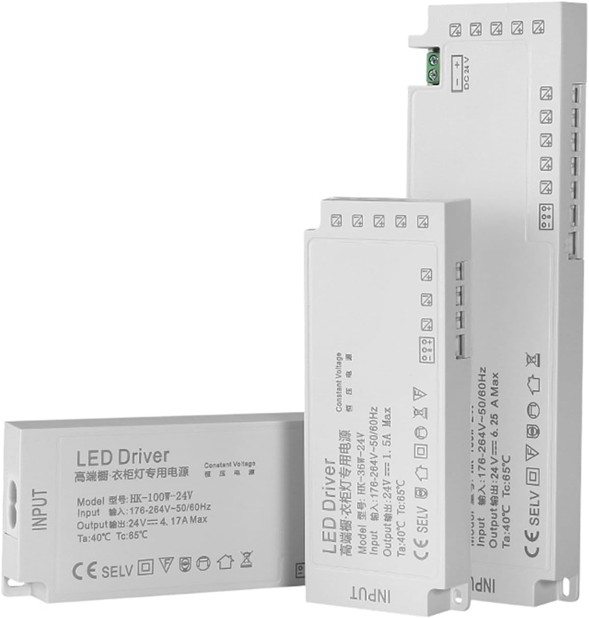 Cabinet Wine Cabinet Wardrobe Light 220V to 12V/24V Dedicated Switch Power Interface Induction Light with Transformer(12V 100W)