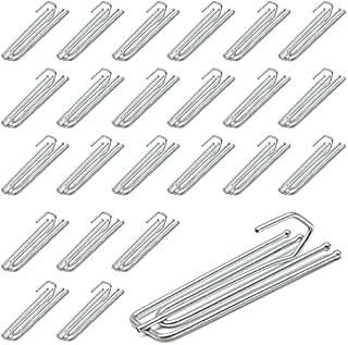 Curtain Hooks, 24 Pieces Metal Curtain Hooks Pinch Pleat, Curtain Pins for Drapes, Heavy Duty Metal Drapery Pin Hooks Short Neck Deep Prong for Pleat Curtains, Bathroom Shower Curtains
