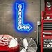 Garage Open Arrow Neon Sign,Car Signs neon Light for Man Cave Auto Repair Shop Workshop Birthday Father Gift Decor(blue+right)