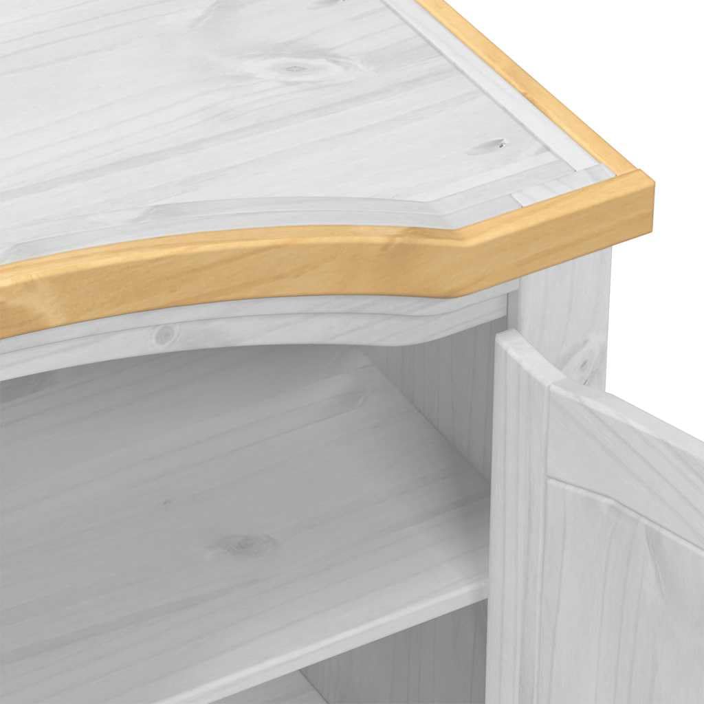 Kleiderschrank, Garderobenschrank mit Stauraum Metallgriff, Hochschrank für Schlafzimmer, Dielenschrank Weiß
