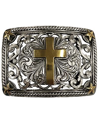 Cody James Men's Filigree Cross Buckle Silver One Size