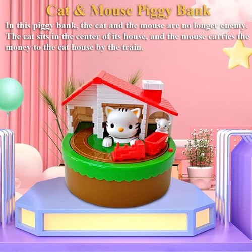 Bocal à effet sonore interactif en forme de chat coffre-fort enfants - 8