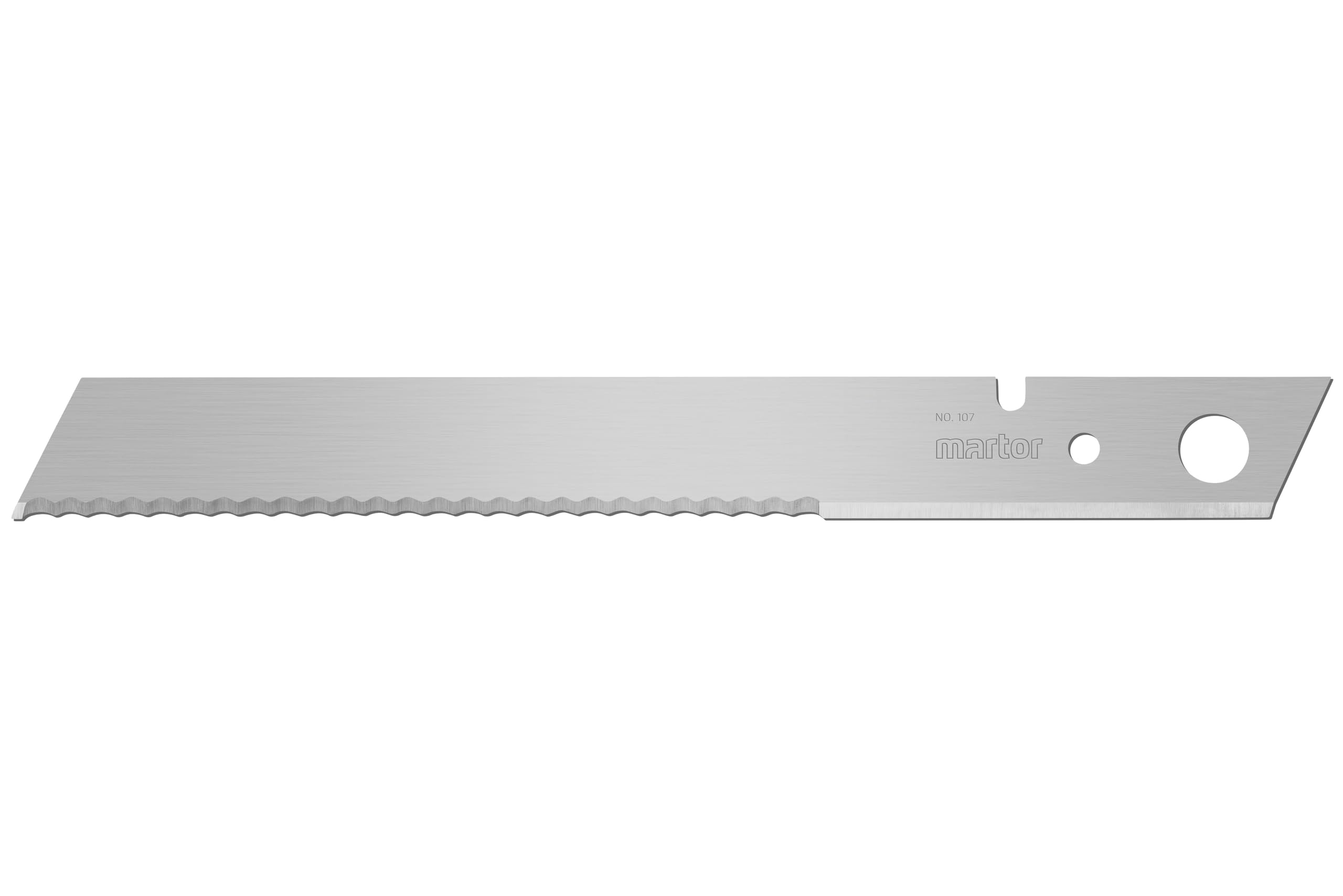 Lame de rechange cutter extra longue et pointue a tranchant ondule MARTOR pour coupe nette