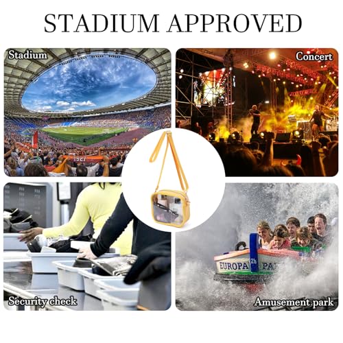 Image of TOBVZOO Clear Bag Stadium Approved, Crossbody Transparent Bag for Concerts Sports Events, Purses for Men & Women