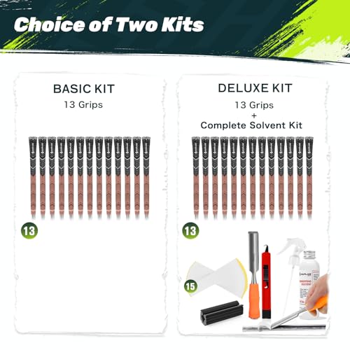 Saplize Cross Cord Golf Grips 13 Pack, Innovative Anti-slip Design, Choose from 13 Grips or 13 Grips with All Kits, 2 Sizes 5 Colors Options, Hybrid Golf Club Grips, CL09 Series - Image 5