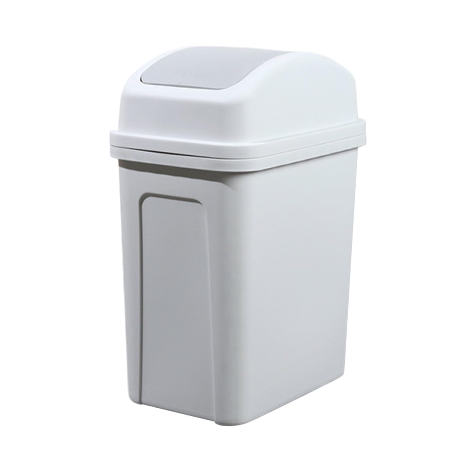 Pattumiera in plastica con coperchio basculante, 4 litri, compatto, per ufficio, camera da letto, bagno, cucina, design sottile, per sotto la scrivania, piccolo bidone della spazzatura